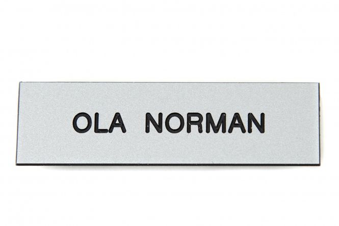 Hovedbilde Ringeklokkeskilt aluminiumsimitasjon plate / svart skrift
